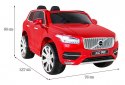 Volvo XC90 - SUV na akumulator dla dzieci Lakier Czerwony + Pilot + Bagażnik