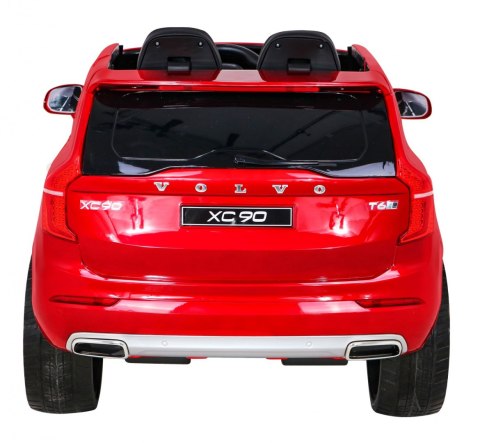 Volvo XC90 - SUV na akumulator dla dzieci Lakier Czerwony + Pilot + Bagażnik