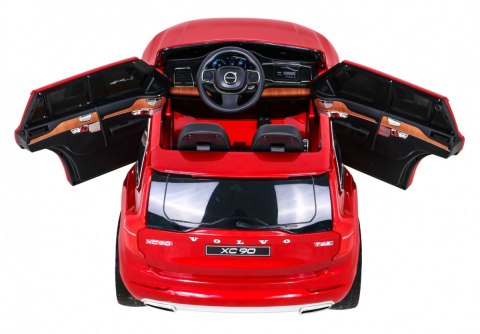 Volvo XC90 - SUV na akumulator dla dzieci Lakier Czerwony + Pilot + Bagażnik
