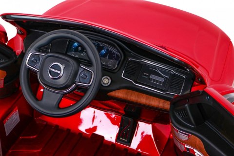 Volvo XC90 - SUV na akumulator dla dzieci Lakier Czerwony + Pilot + Bagażnik
