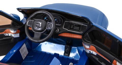 Volvo XC90 na akumulator dla dzieci - SUV - Lakier Niebieski + Pilot + Bagażnik