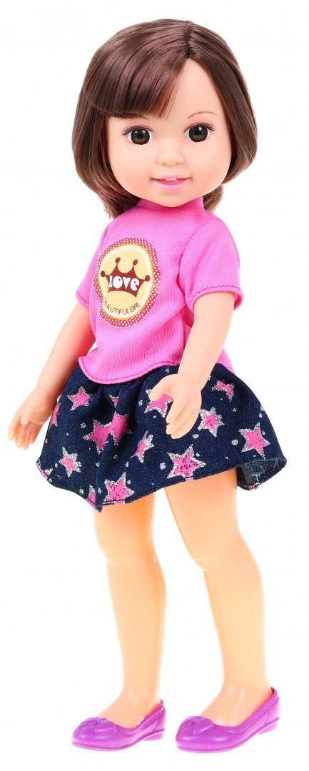 Duża Lalka do stylizacji dla dzieci 3+ brunetka + 2 Stroje + Grzebyk + Lusterko