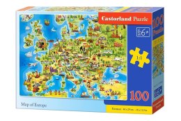 Puzzle 100 el. Map of Europe