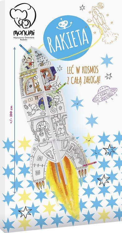 "Rakieta" przestrzenna kolorowanka XXL dla dzieci