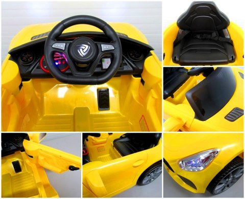 Cabrio B3 ŻÓŁTY Autko na akumulator - Światła, Dźwięki, MP3, USB
