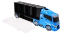 Ciężarówka policyjna 2w1 dla dzieci 3+ Schowek na resorówki + Zjeżdżalnia dla autek