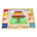 VIGA Drewniana Gra Kulki Złap i Dopasuj Układanka