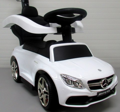 Pchacz Mercedes AMG c63 BIAŁY Jeździk, muzyka