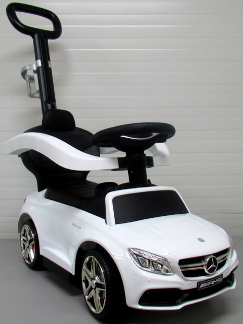 Pchacz Mercedes AMG c63 BIAŁY Jeździk, muzyka