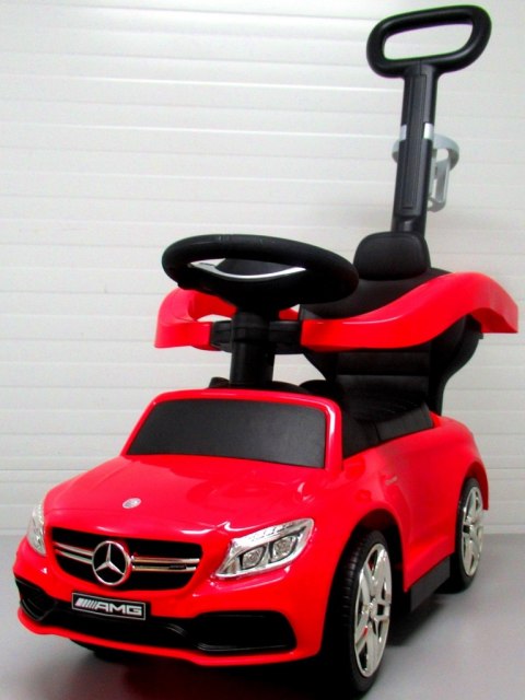 Pchacz Mercedes AMG c63 CZERWONY Jeździk, muzyka