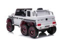 Mercedes G63 AMG Autko na akumulator Biały + Pilot + 6 kół EVA + Wolny Start + MP3 LED