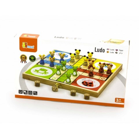 Drewniana gra Ludo Chińczyk Viga Toys