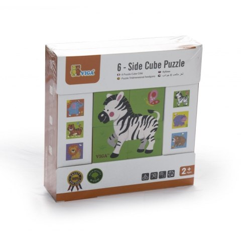 Drewniana układanka Zoo Puzzle Viga Toys 4 klocki