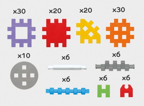 Klocki Konstrukcyjne MINI WAFLE "konstruktor" 140 szt.