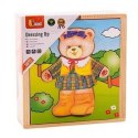 Viga Drewniana Układanka Logiczna Puzzle Ubierz Misia Dziewczynkę