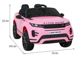 Range Rover Evoque na akumulator dla dzieci Różowy SUV + Pilot