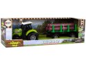 Zielony Traktor Przyczepa Bale Drewna Farma Dźwięk
