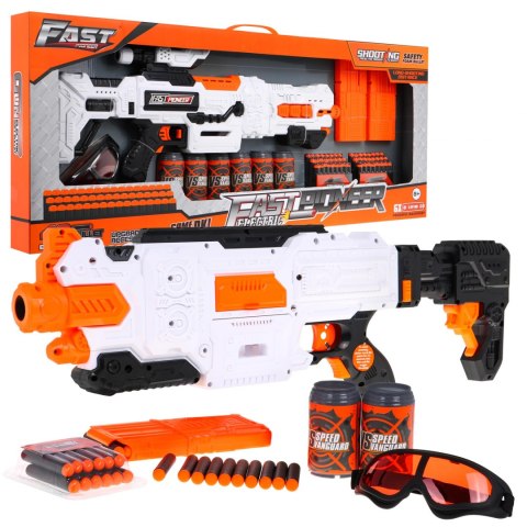 Duży karabin dla dzieci 8+ Akcesoria + 48 miękkich pocisków Zabawkowa broń Fast Pioneer