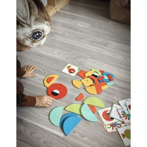 WOOPIE GREEN Drewniana Układanka Montessori 40 Wzorów do Odtworzenia 55 el. Certyfikat FSC