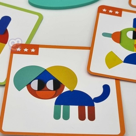 WOOPIE GREEN Drewniana Układanka Montessori 40 Wzorów do Odtworzenia 55 el. Certyfikat FSC