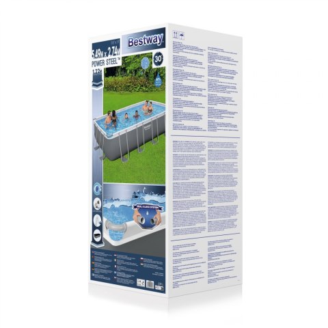 Basen stelażowy Power Steel 549x274x122 18x9FT BESTWAY 6w1 + Pompa piaskowa