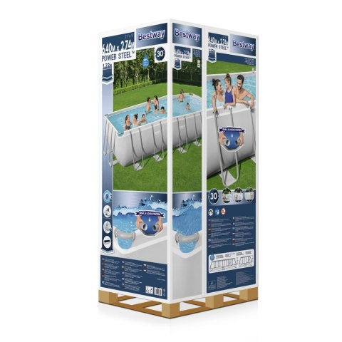Basen stelażowy Power Steel 6w1 BESTWAY 640x274x132cm 21x9FT + Pompa piaskowa