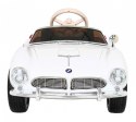Autko BMW 507 Retro elektryczne dla dzieci Biały roadster