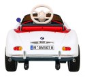 Autko BMW 507 Retro elektryczne dla dzieci Biały roadster