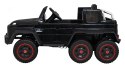 Mercedes G63 AMG Autko na akumulator Czarny + Pilot + 6 kół EVA + Wolny Start + MP3 LED