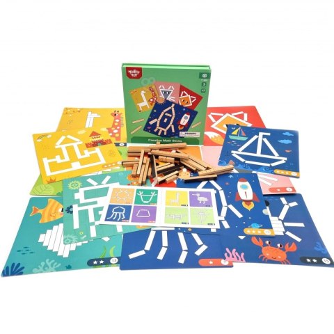 Tooky Toy Układanka Gra Logiczna Łamigłówki Klocki Magnetyczne dla Dzieci 49 el.