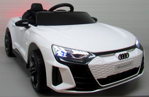 AUDI E-Tron GT Biały Auto na akumulator EVA Skóra pilot