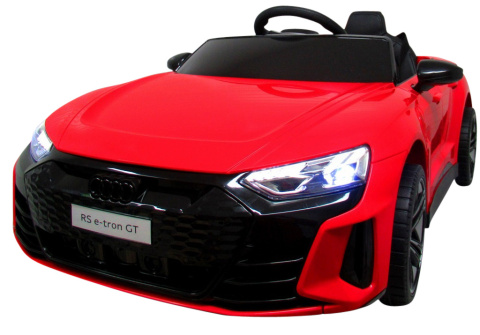 AUDI E-Tron GT Czerwony Auto na akumulator EVA Skóra pilot
