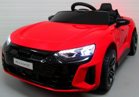 AUDI E-Tron GT Czerwony Auto na akumulator EVA Skóra pilot