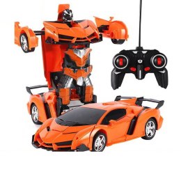 Auto Robot Transformers 2w1 Pilot R/C Światło Dźwięk Drift Pomarańczowy