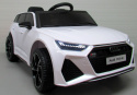 AUDI RS6 GT Biały Auto na akumulator EVA Skóra pilot