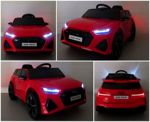 AUDI RS6 GT Czerwony Auto na akumulator EVA Skóra pilot