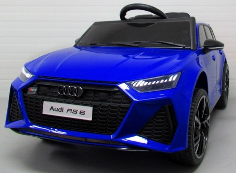 AUDI RS6 GT Niebieski Auto na akumulator EVA Skóra pilot