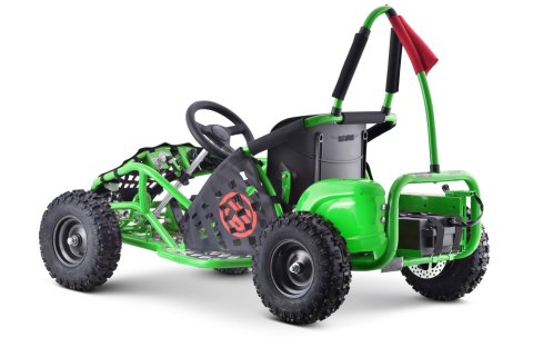 Gokart Fast Dragon na akumulator Zielony 30km/h + Silnik 1000W + Koła pompowane + Regulacja siedzenia + Pasy
