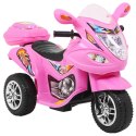 Motorek Trójkołowy BJX-088 elektryczny dla najmłodszych Różowy + Dźwięki + Światła