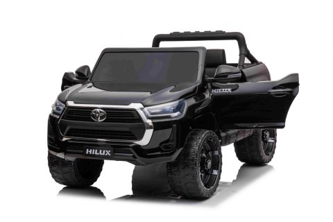 Toyota Hilux na akumulator dla dzieci Czarny Pickup + Napęd 4x4 + Pilot