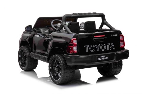 Toyota Hilux na akumulator dla dzieci Czarny Pickup + Napęd 4x4 + Pilot