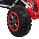 Duży Gokart Strong na pedały dla dzieci Czerwony + Obciążenie 100 kg + Koła EVA + Hamulec ręczny + Sportowy fotel