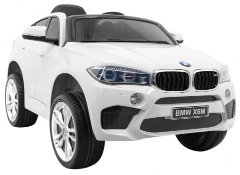 BMW X6M Elektryczne Autko dla dzieci, Biały SUV + Pilot