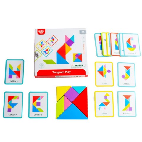TOOKY TOY Drewniane Puzzle Tangram Układanka Magnetyczna