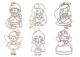 Witraże Zawieszki Do Malowania Zastygająca Farba Księżniczki 6 szt.