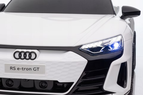 AUDI E-Tron GT Biały Auto na akumulator EVA Skóra pilot
