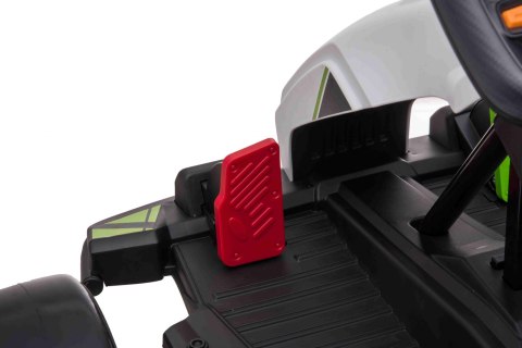 Gokart Fast 3 Drift na akumulator dla dzieci Biały + Funkcja driftu + Silniki 2x150W + Radio LED + Pasy