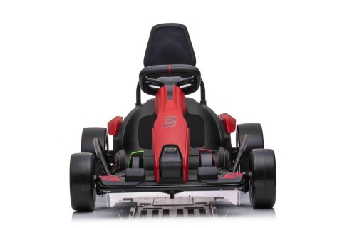 Gokart Fast 3 Drift na akumulator dla dzieci Czerwony + Funkcja driftu + Silniki 2x150W + Radio LED + Pasy