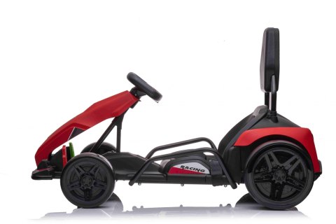 Gokart Fast 3 Drift na akumulator dla dzieci Czerwony + Funkcja driftu + Silniki 2x150W + Radio LED + Pasy
