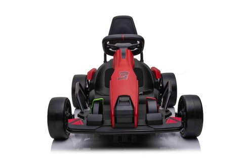 Gokart Fast 3 Drift na akumulator dla dzieci Czerwony + Funkcja driftu + Silniki 2x150W + Radio LED + Pasy